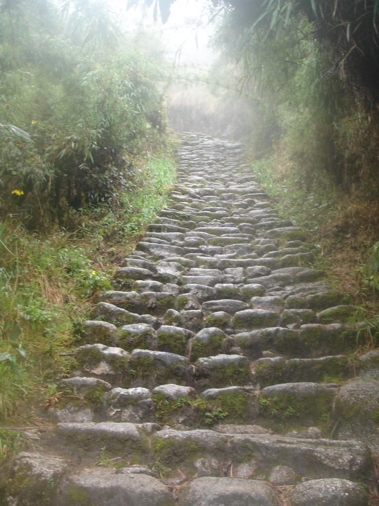 A curve on the Inca Trail to Machu Picchu