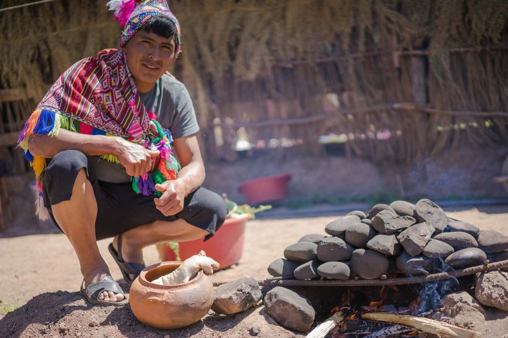 Freddy's delicious pachamanca is part of the pleasure of staying at Amaru