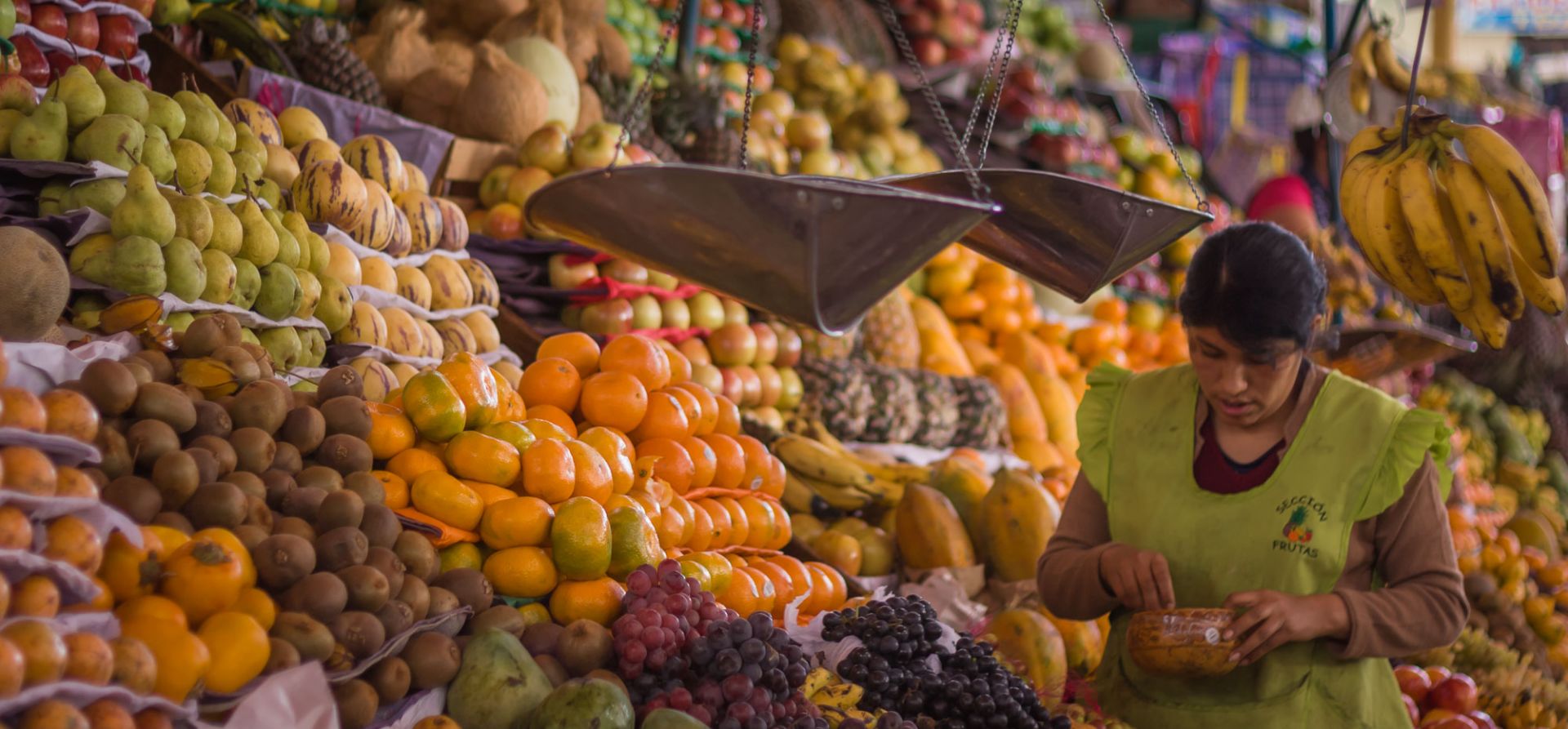 Our Peru food tour includes several local markets like this one