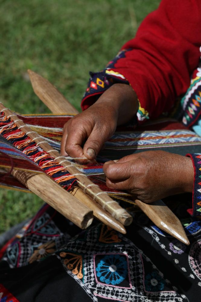 We'll see ancient textile-making methods up close in Chinchero