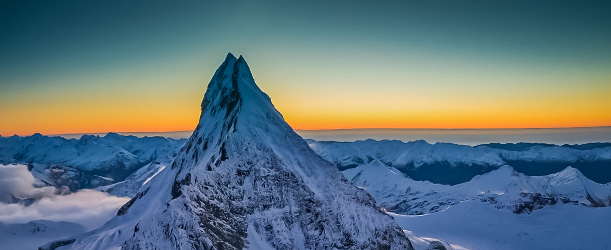 New Zealand’s majestic Mount Aspiring, seen here from the air, inspired our name